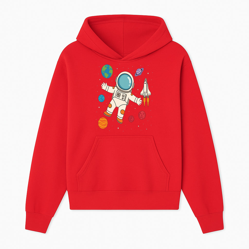 Astronaut Space Adventure Art Print | Planets & Rocket Ship Illustration | Fun Kids Room Decor | Outer Space Wall Art - Hoodie 1758273111757.jpg