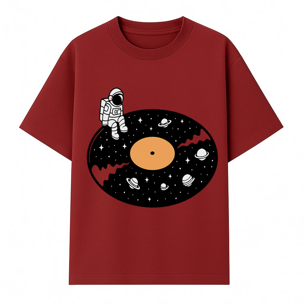 Astro Vinyl Record Player Design - Space-Themed Astronaut Artwork for Music Lovers, Retro Decor, Cosmic Vibes - T-shirt 1758273111994.jpg