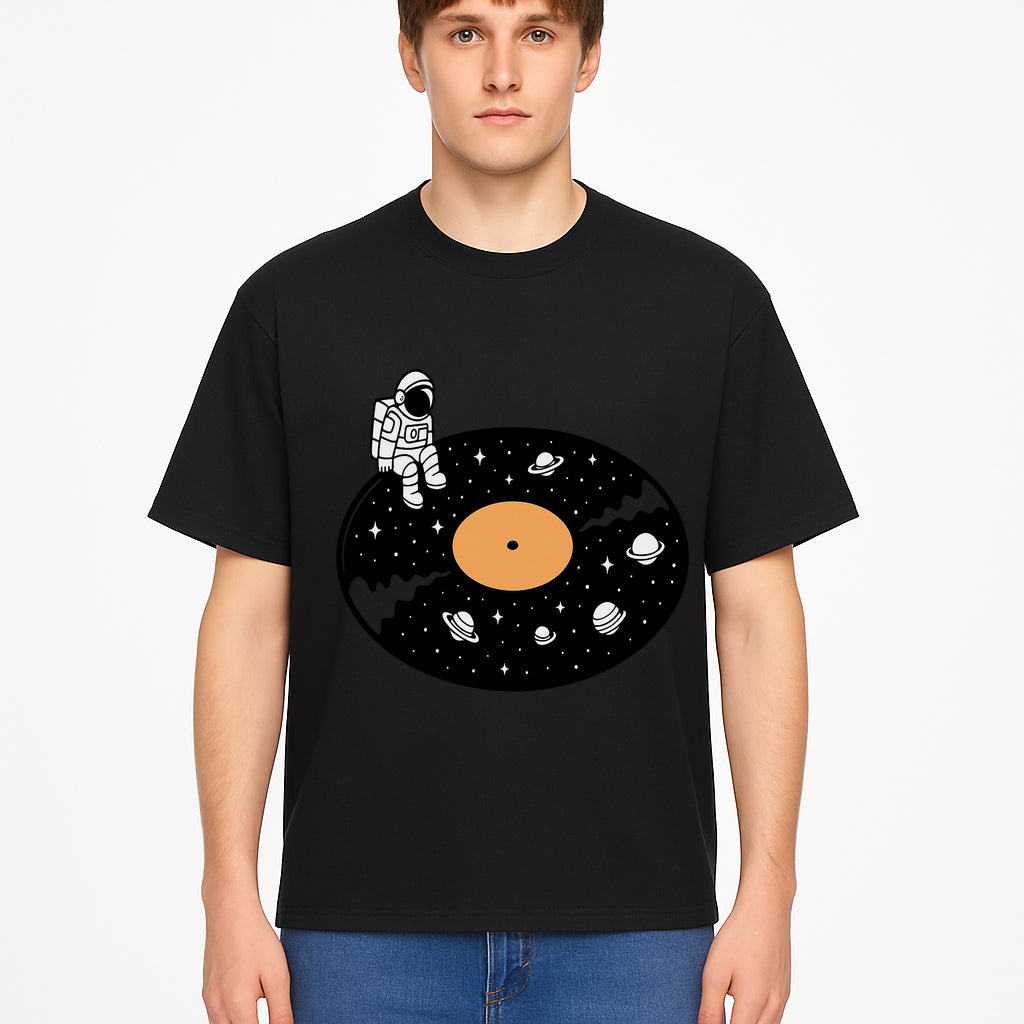 Astro Vinyl Record Player Design - Space-Themed Astronaut Artwork for Music Lovers, Retro Decor, Cosmic Vibes - T-shirt 1758273113721.jpg