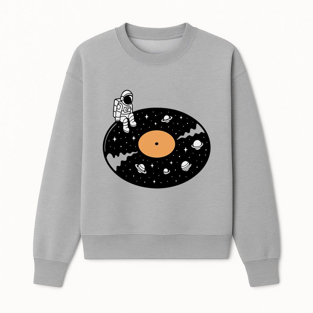 Astro Vinyl Record Player Design - Space-Themed Astronaut Artwork for Music Lovers, Retro Decor, Cosmic Vibes - Sweatshirt 1758273113996.jpg
