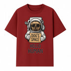Astronaut Dog's Space Hello Human T-Shirt | Cute Dog Lover Graphic Tee | Unique Gift for Pet Owners | Fun Space-Themed Apparel - T-shirt 1758273114061.jpg