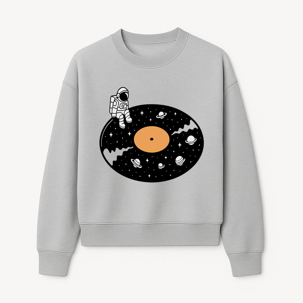 Astro Vinyl Record Player Design - Space-Themed Astronaut Artwork for Music Lovers, Retro Decor, Cosmic Vibes - Sweatshirt 1758273114630.jpg