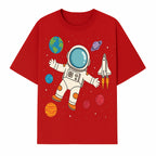 Astronaut Space Adventure Art Print | Planets & Rocket Ship Illustration | Fun Kids Room Decor | Outer Space Wall Art - T-shirt 1758273115022.jpg