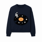Astro Vinyl Record Player Design - Space-Themed Astronaut Artwork for Music Lovers, Retro Decor, Cosmic Vibes - Sweatshirt 1758273115187.jpg