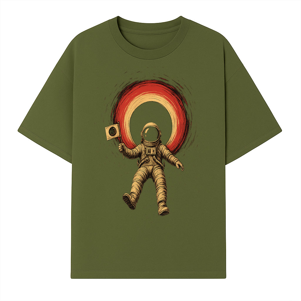Astronaut in Space with Flag Graphic T-Shirt, Cosmic Adventure Design, Space Exploration Art, Unisex Tee for Sci-Fi Fans, Gift Idea - T-shirt 1758273115317.jpg
