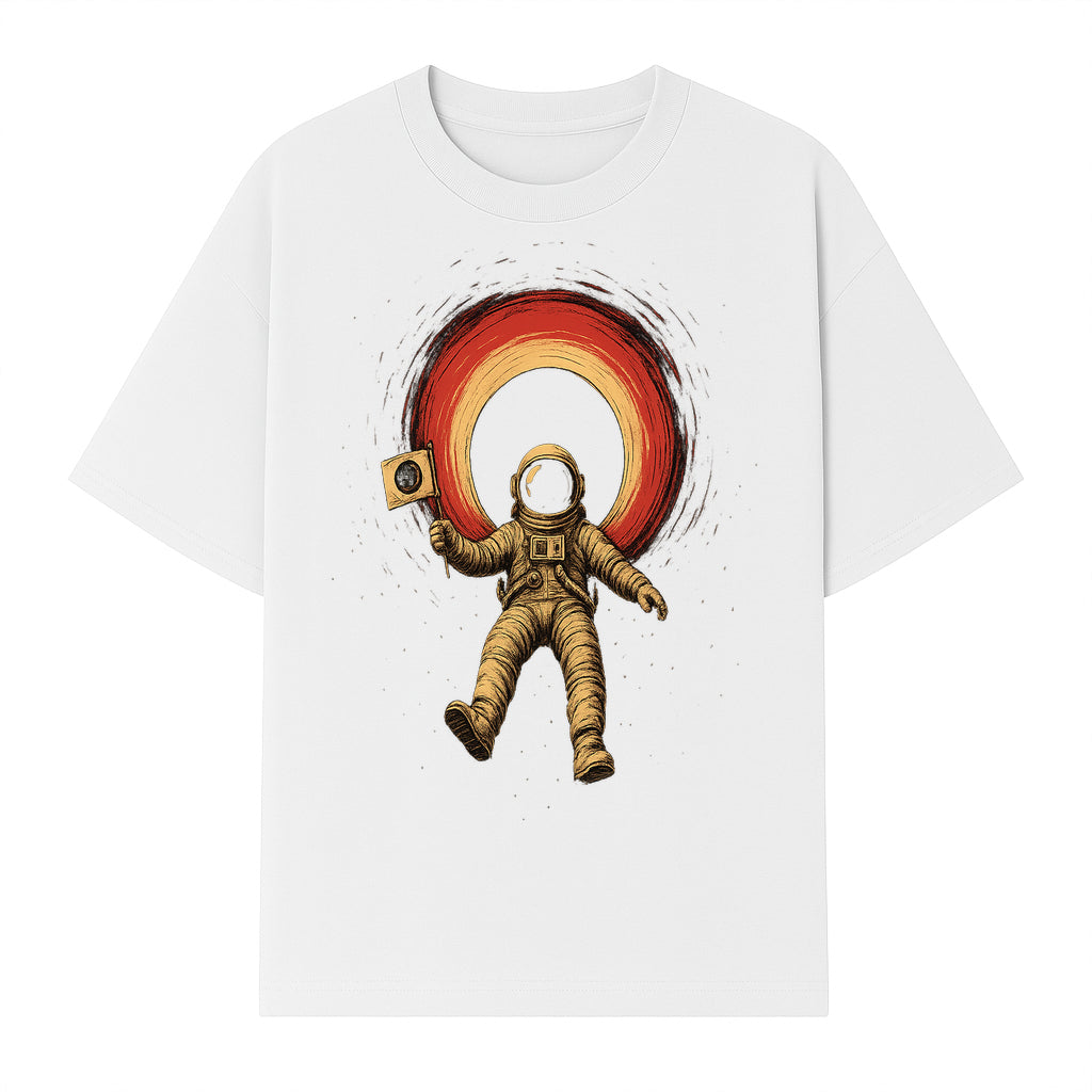 Astronaut in Space with Flag Graphic T-Shirt, Cosmic Adventure Design, Space Exploration Art, Unisex Tee for Sci-Fi Fans, Gift Idea - T-shirt 1758273116590.jpg