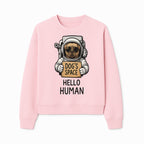 Astronaut Dog's Space Hello Human T-Shirt | Cute Dog Lover Graphic Tee | Unique Gift for Pet Owners | Fun Space-Themed Apparel - Sweatshirt 1758273117022.jpg