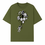 Astronaut Holding Planet Balloons Graphic T-Shirt | Space Adventure Design | Galaxy-Themed Apparel for Kids and Adults - T-shirt 1758273117245.jpg