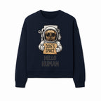 Astronaut Dog's Space Hello Human T-Shirt | Cute Dog Lover Graphic Tee | Unique Gift for Pet Owners | Fun Space-Themed Apparel - Sweatshirt 1758273117329.jpg