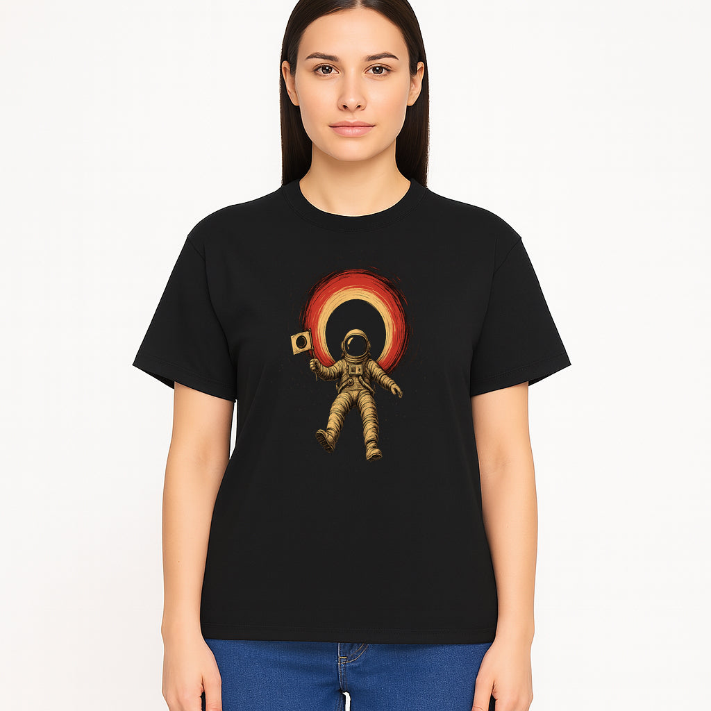 Astronaut in Space with Flag Graphic T-Shirt, Cosmic Adventure Design, Space Exploration Art, Unisex Tee for Sci-Fi Fans, Gift Idea - T-shirt 1758273117850.jpg
