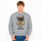 Astronaut Dog's Space Hello Human T-Shirt | Cute Dog Lover Graphic Tee | Unique Gift for Pet Owners | Fun Space-Themed Apparel - Sweatshirt 1758273118904.jpg