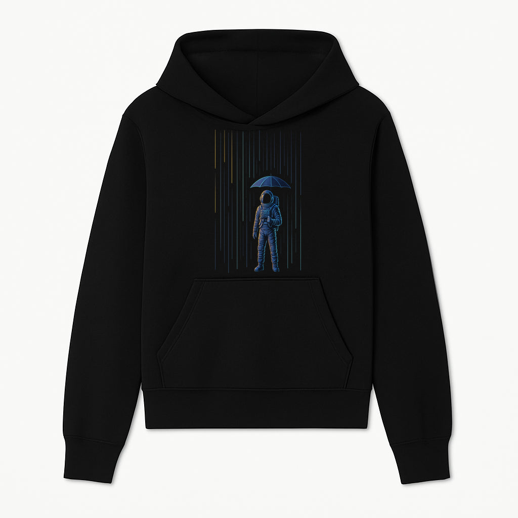 Abstract Astronaut Art Print with Umbrella, Cosmic Rain Theme, Space Decor for Home or Office, Unique Astronaut Wall Artwork - Hoodie 1758273119411.jpg