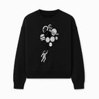 Astronaut Holding Planet Balloons Graphic T-Shirt | Space Adventure Design | Galaxy-Themed Apparel for Kids and Adults - Sweatshirt 1758273120043.jpg