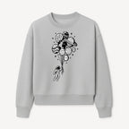 Astronaut Holding Planet Balloons Graphic T-Shirt | Space Adventure Design | Galaxy-Themed Apparel for Kids and Adults - Sweatshirt 1758273120475.jpg