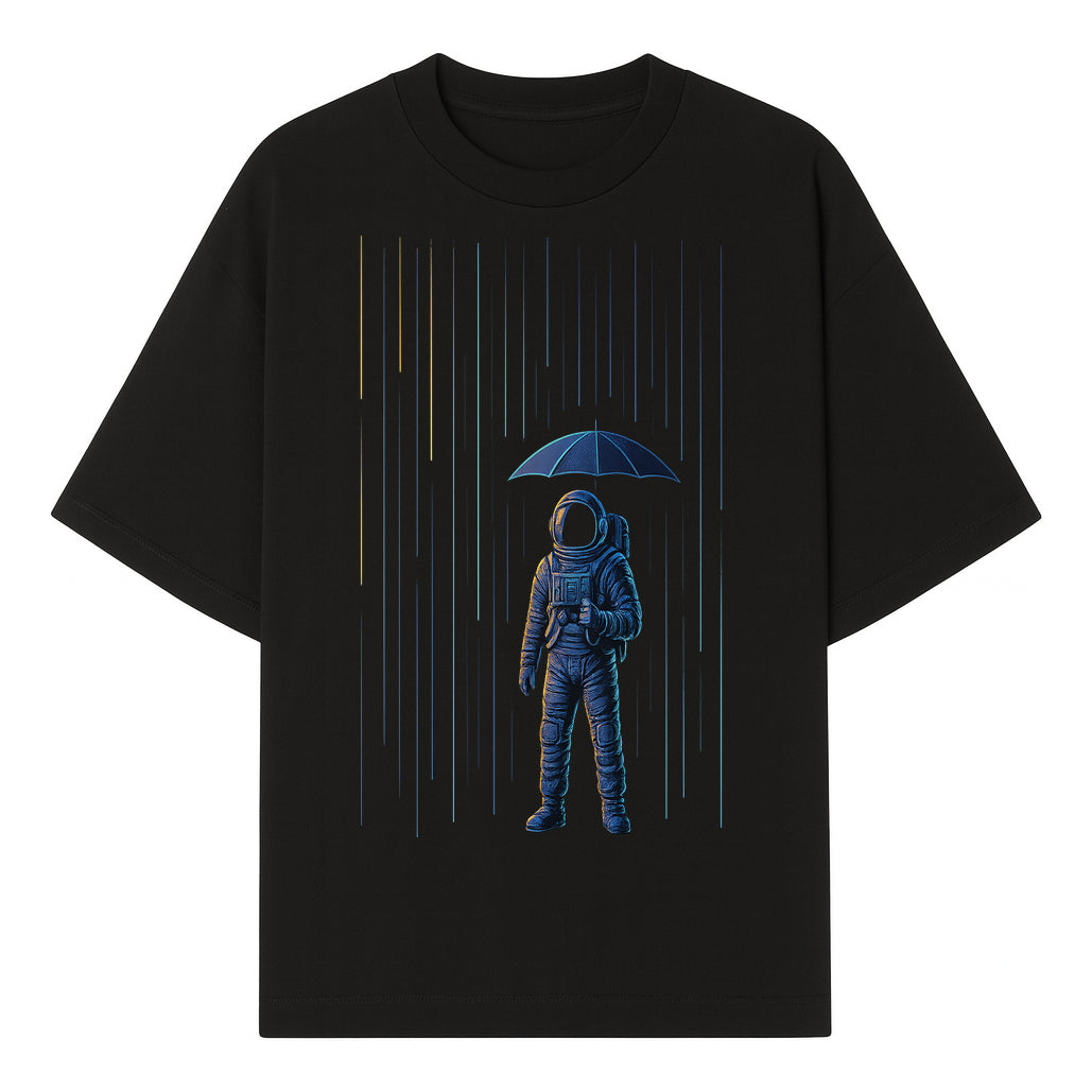 Abstract Astronaut Art Print with Umbrella, Cosmic Rain Theme, Space Decor for Home or Office, Unique Astronaut Wall Artwork - T-shirt 1758273122417.jpg