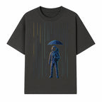 Abstract Astronaut Art Print with Umbrella, Cosmic Rain Theme, Space Decor for Home or Office, Unique Astronaut Wall Artwork - T-shirt 1758273122540.jpg