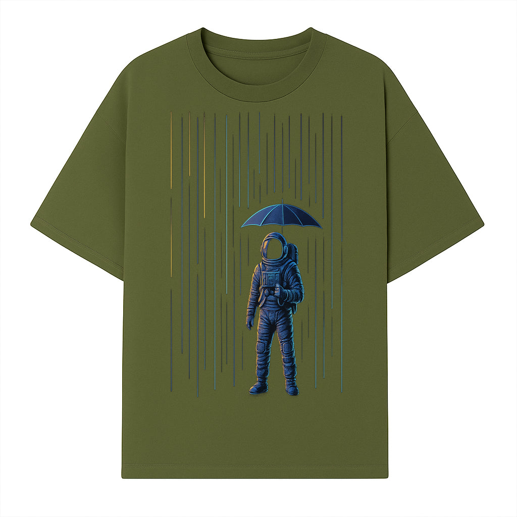 Abstract Astronaut Art Print with Umbrella, Cosmic Rain Theme, Space Decor for Home or Office, Unique Astronaut Wall Artwork - T-shirt 1758273122684.jpg