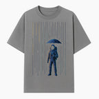 Abstract Astronaut Art Print with Umbrella, Cosmic Rain Theme, Space Decor for Home or Office, Unique Astronaut Wall Artwork - T-shirt 1758273122809.jpg