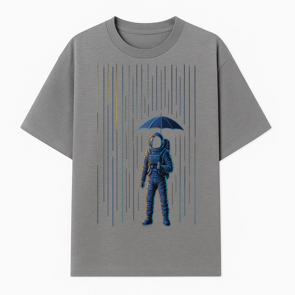Abstract Astronaut Art Print with Umbrella, Cosmic Rain Theme, Space Decor for Home or Office, Unique Astronaut Wall Artwork - T-shirt 1758273122809.jpg