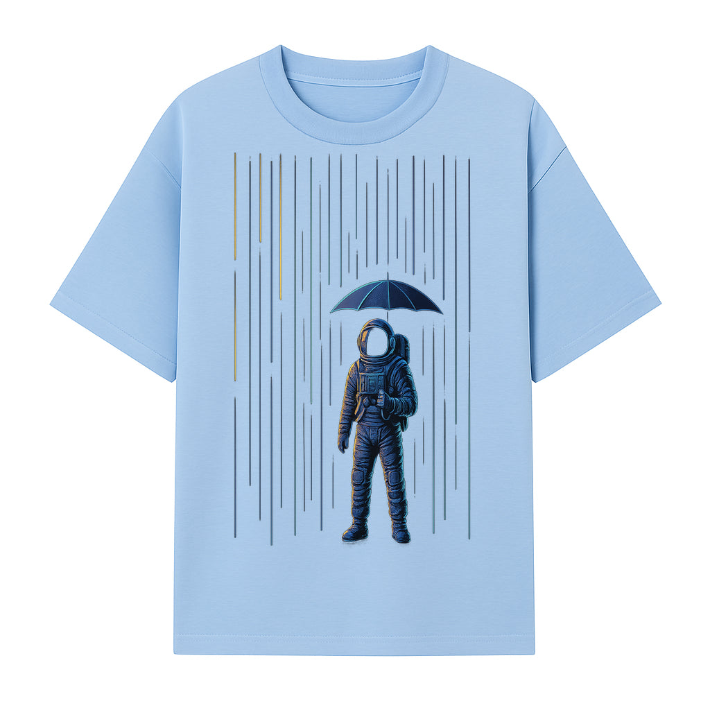 Abstract Astronaut Art Print with Umbrella, Cosmic Rain Theme, Space Decor for Home or Office, Unique Astronaut Wall Artwork - T-shirt 1758273122949.jpg
