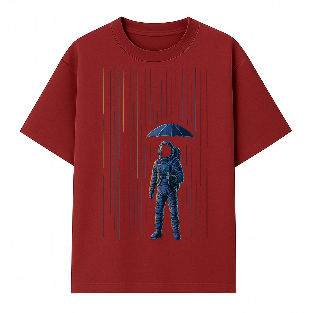 Abstract Astronaut Art Print with Umbrella, Cosmic Rain Theme, Space Decor for Home or Office, Unique Astronaut Wall Artwork - T-shirt 1758273123236.jpg