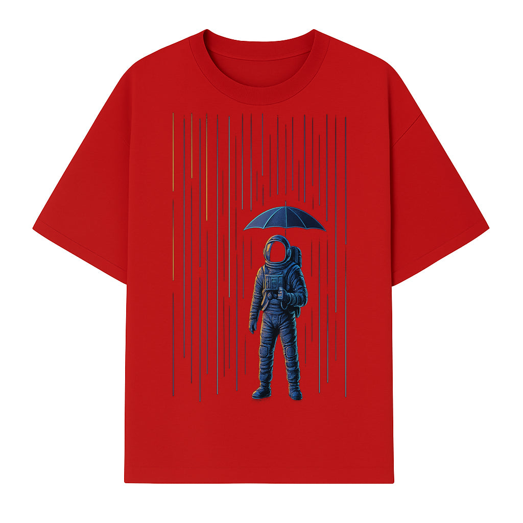Abstract Astronaut Art Print with Umbrella, Cosmic Rain Theme, Space Decor for Home or Office, Unique Astronaut Wall Artwork - T-shirt 1758273123552.jpg