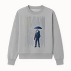 Abstract Astronaut Art Print with Umbrella, Cosmic Rain Theme, Space Decor for Home or Office, Unique Astronaut Wall Artwork - Sweatshirt 1758273125332.jpg