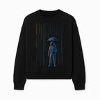 Abstract Astronaut Art Print with Umbrella, Cosmic Rain Theme, Space Decor for Home or Office, Unique Astronaut Wall Artwork - Sweatshirt 1758273125479.jpg
