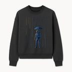 Abstract Astronaut Art Print with Umbrella, Cosmic Rain Theme, Space Decor for Home or Office, Unique Astronaut Wall Artwork - Sweatshirt 1758273125671.jpg