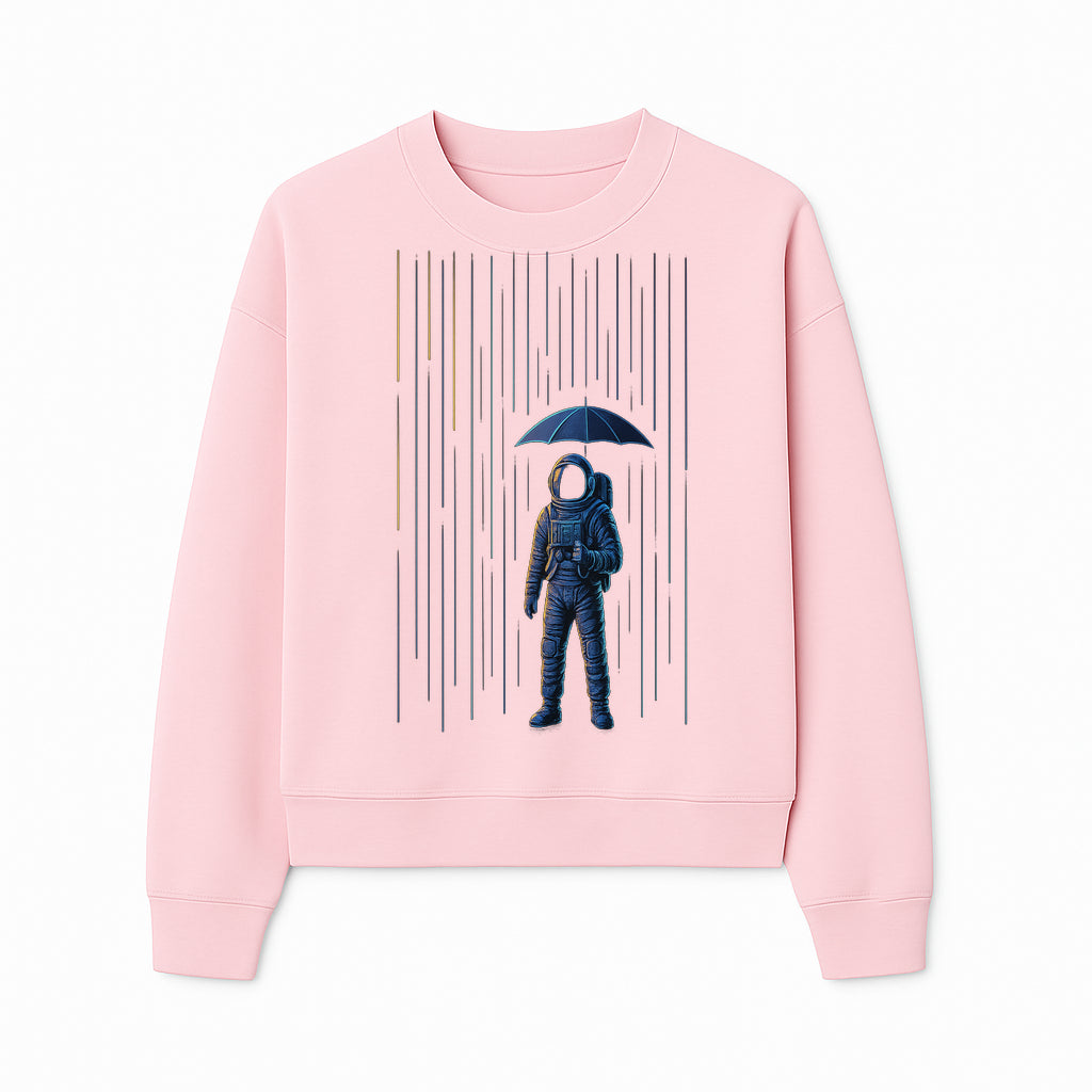 Abstract Astronaut Art Print with Umbrella, Cosmic Rain Theme, Space Decor for Home or Office, Unique Astronaut Wall Artwork - Sweatshirt 1758273126303.jpg