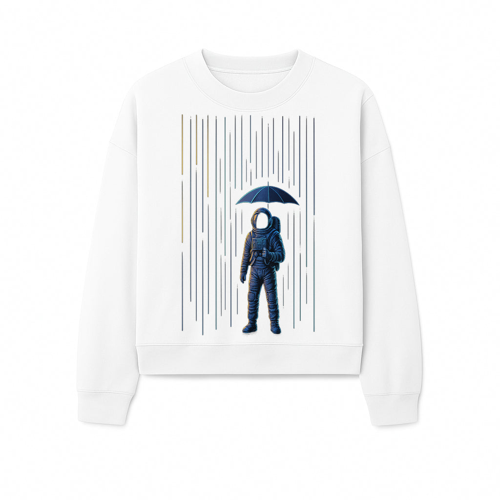 Abstract Astronaut Art Print with Umbrella, Cosmic Rain Theme, Space Decor for Home or Office, Unique Astronaut Wall Artwork - Sweatshirt 1758273127009.jpg