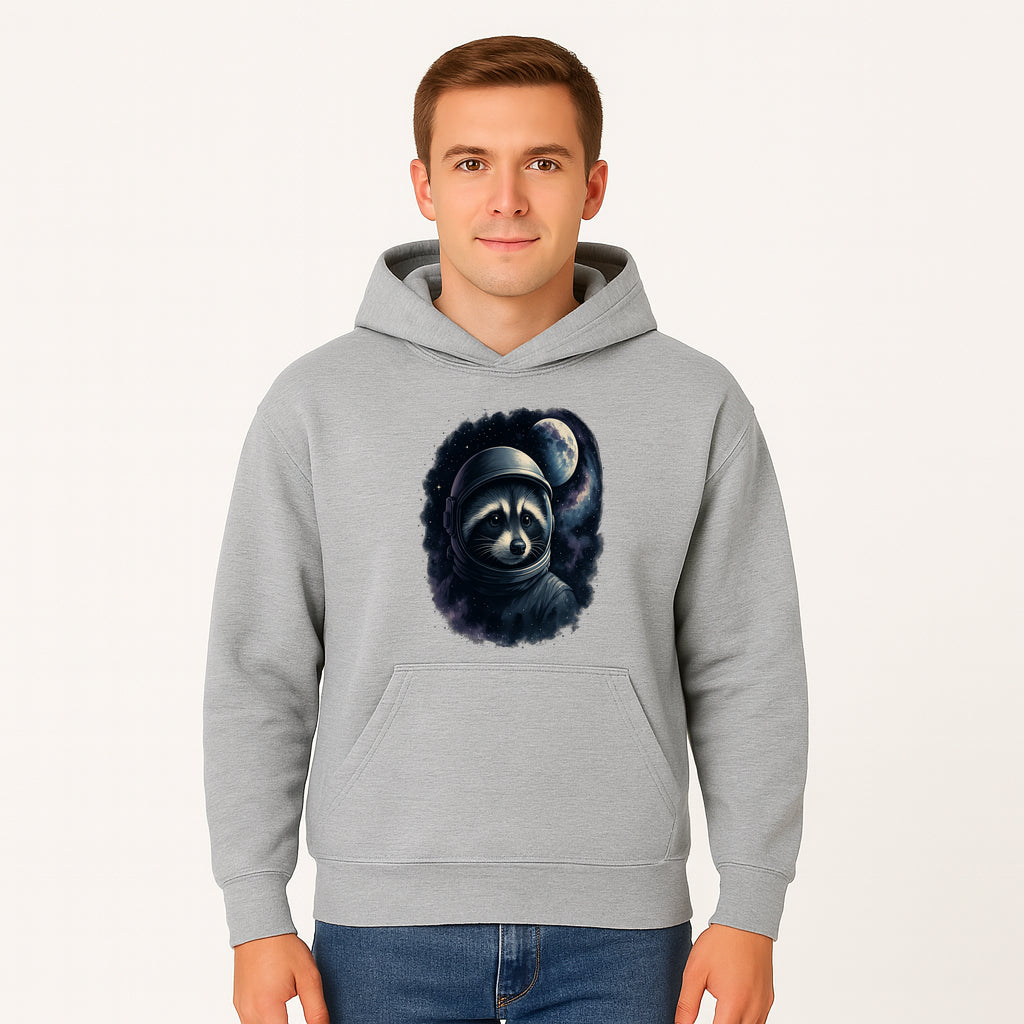 Astronaut Raccoon Illustration | Cosmic Space Art | Cute Space Animal Decor | Galaxy Wall Art | Unique Gift for Animal Lovers - Hoodie 1758273127624.jpg