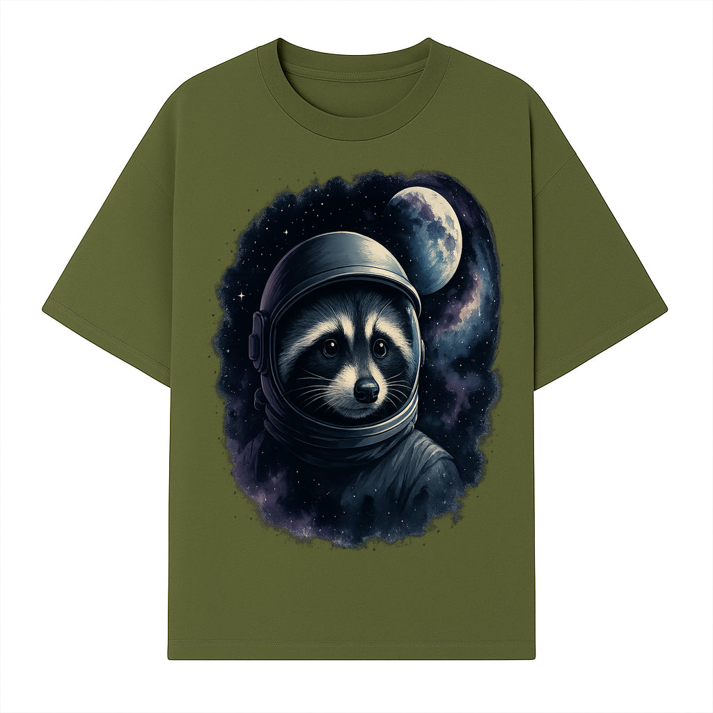 Astronaut Raccoon Illustration | Cosmic Space Art | Cute Space Animal Decor | Galaxy Wall Art | Unique Gift for Animal Lovers - T-shirt 1758273128350.jpg