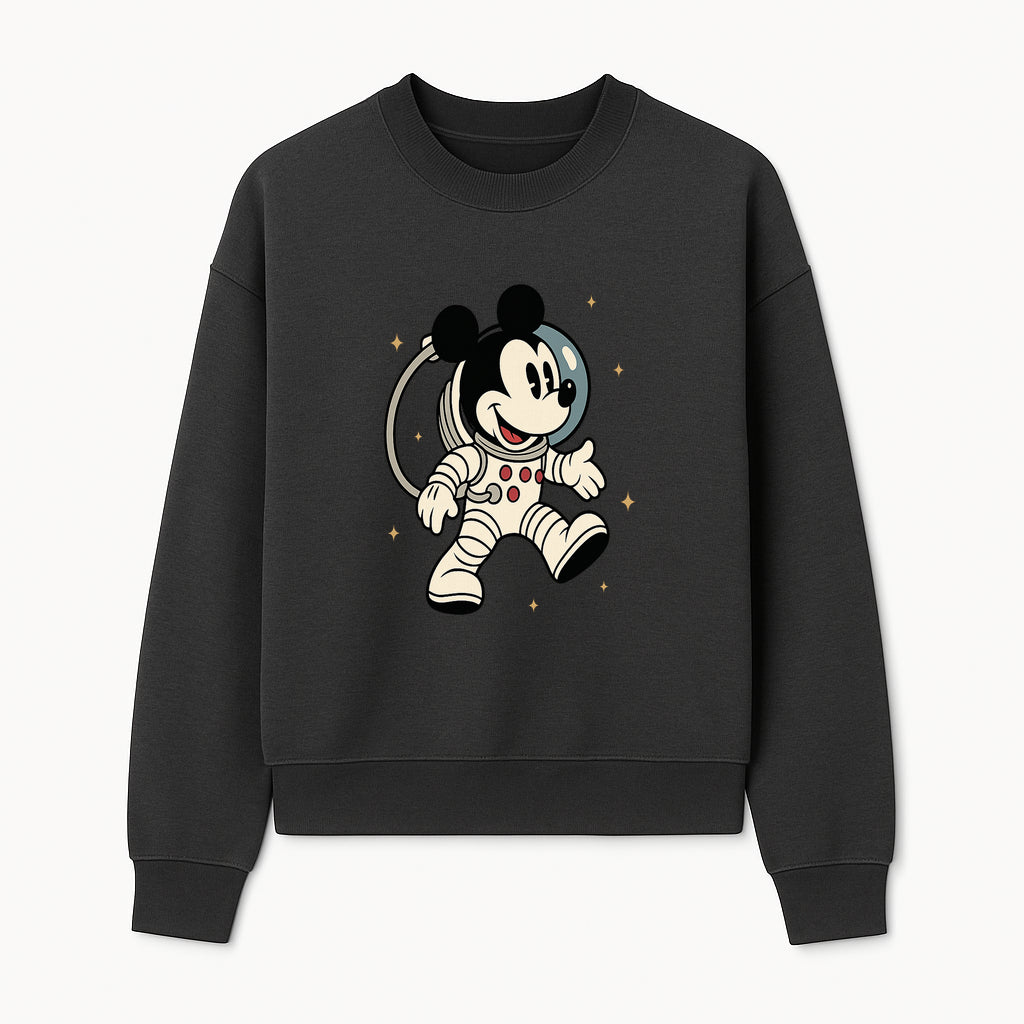 Astronaut Mickey Mouse T-Shirt, Cosmic Disney Apparel, Cute Space Adventure Design, Kid's & Adult Sizes Available - Sweatshirt 1758273129522.jpg