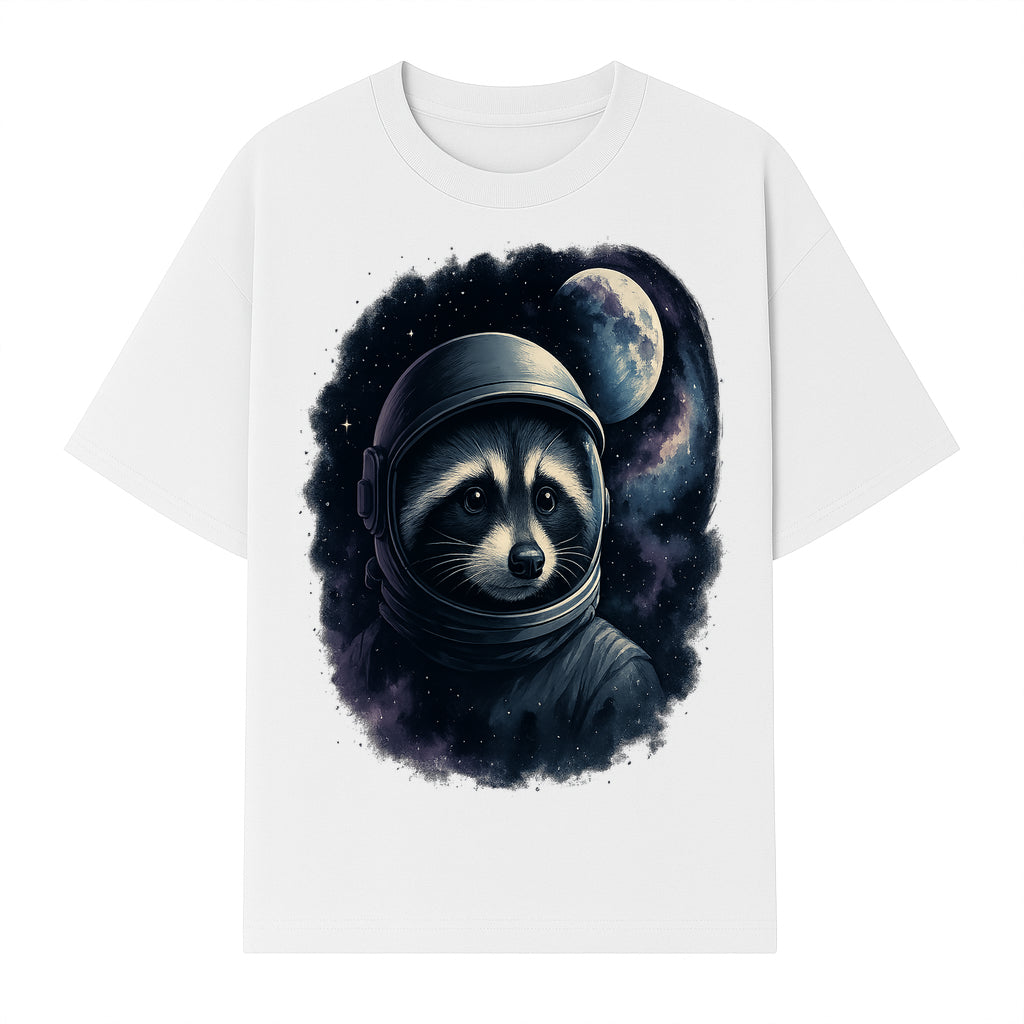 Astronaut Raccoon Illustration | Cosmic Space Art | Cute Space Animal Decor | Galaxy Wall Art | Unique Gift for Animal Lovers - T-shirt 1758273129556.jpg