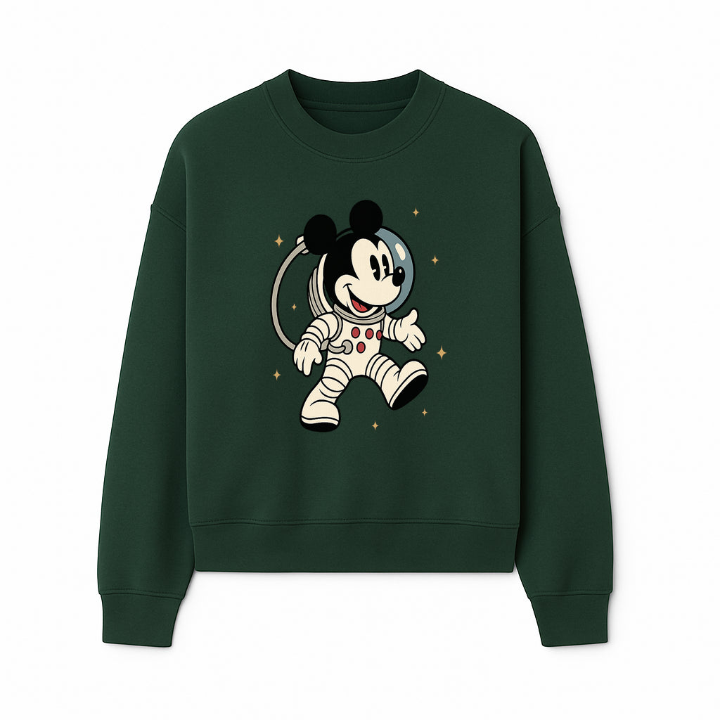 Astronaut Mickey Mouse T-Shirt, Cosmic Disney Apparel, Cute Space Adventure Design, Kid's & Adult Sizes Available - Sweatshirt 1758273129658.jpg