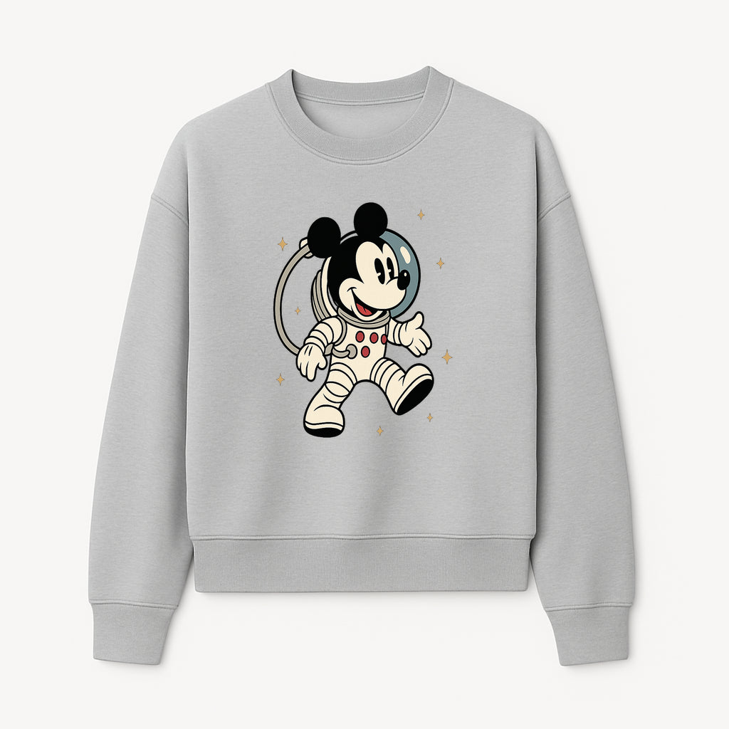 Astronaut Mickey Mouse T-Shirt, Cosmic Disney Apparel, Cute Space Adventure Design, Kid's & Adult Sizes Available - Sweatshirt 1758273129800.jpg