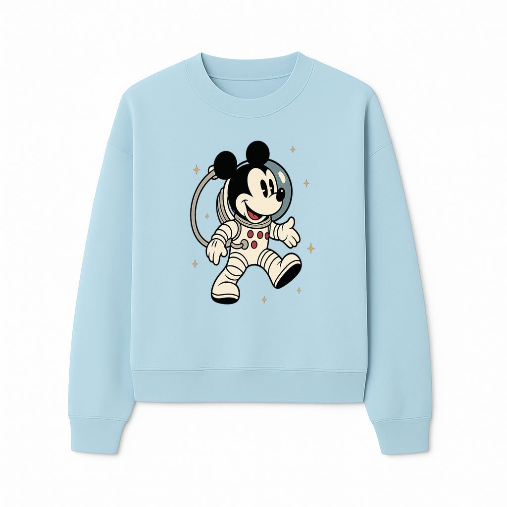 Astronaut Mickey Mouse T-Shirt, Cosmic Disney Apparel, Cute Space Adventure Design, Kid's & Adult Sizes Available - Sweatshirt 1758273129942.jpg