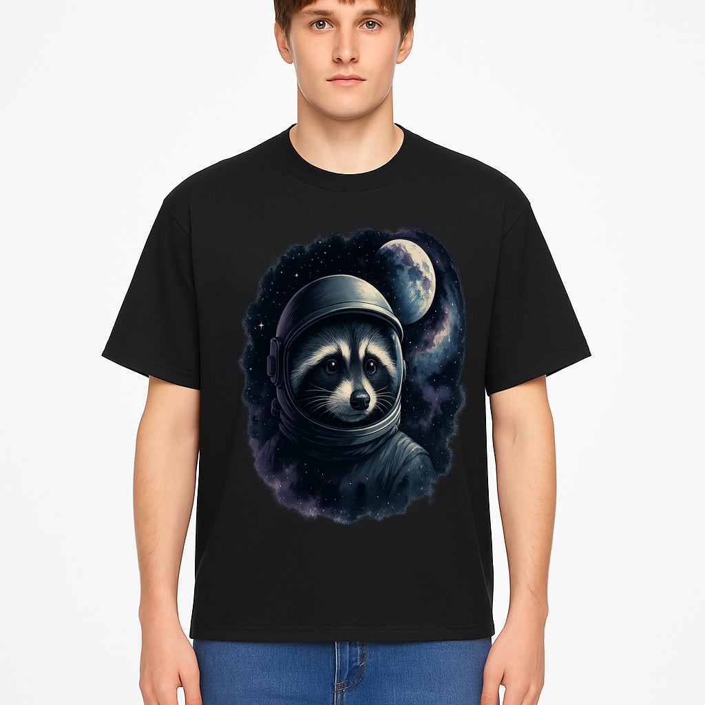 Astronaut Raccoon Illustration | Cosmic Space Art | Cute Space Animal Decor | Galaxy Wall Art | Unique Gift for Animal Lovers - T-shirt 1758273130725.jpg