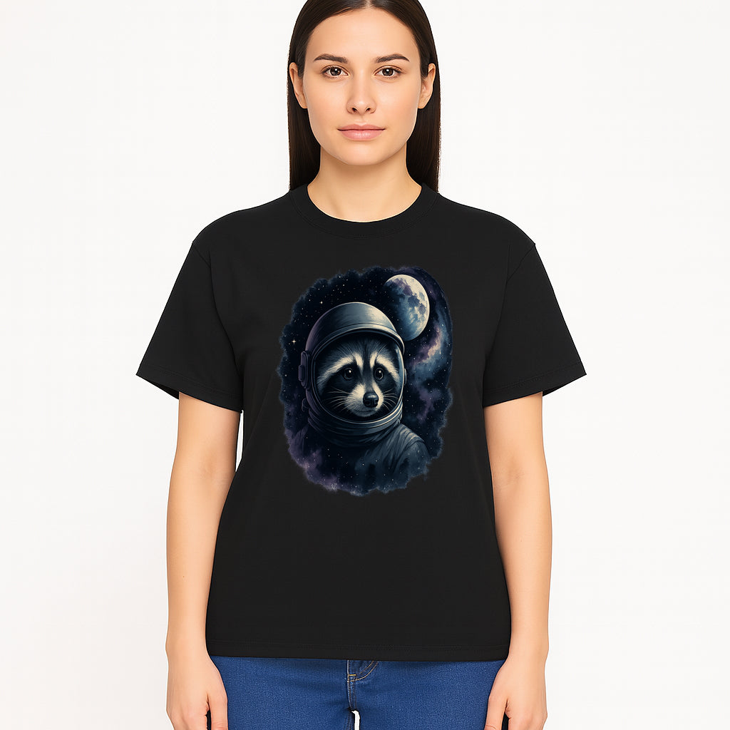 Astronaut Raccoon Illustration | Cosmic Space Art | Cute Space Animal Decor | Galaxy Wall Art | Unique Gift for Animal Lovers - T-shirt 1758273130866.jpg