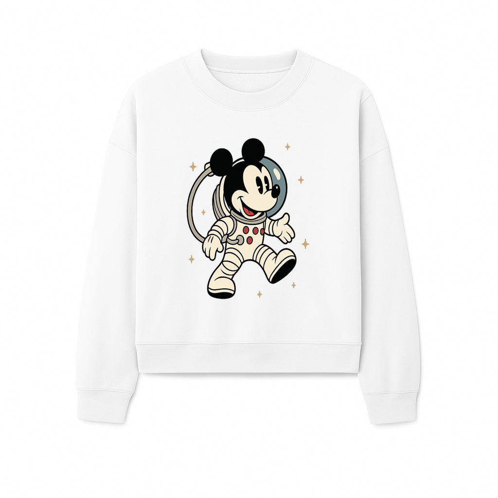 Astronaut Mickey Mouse T-Shirt, Cosmic Disney Apparel, Cute Space Adventure Design, Kid's & Adult Sizes Available - Sweatshirt 1758273130873.jpg