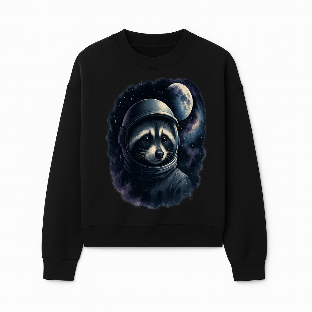 Astronaut Raccoon Illustration | Cosmic Space Art | Cute Space Animal Decor | Galaxy Wall Art | Unique Gift for Animal Lovers - Sweatshirt 1758273131261.jpg