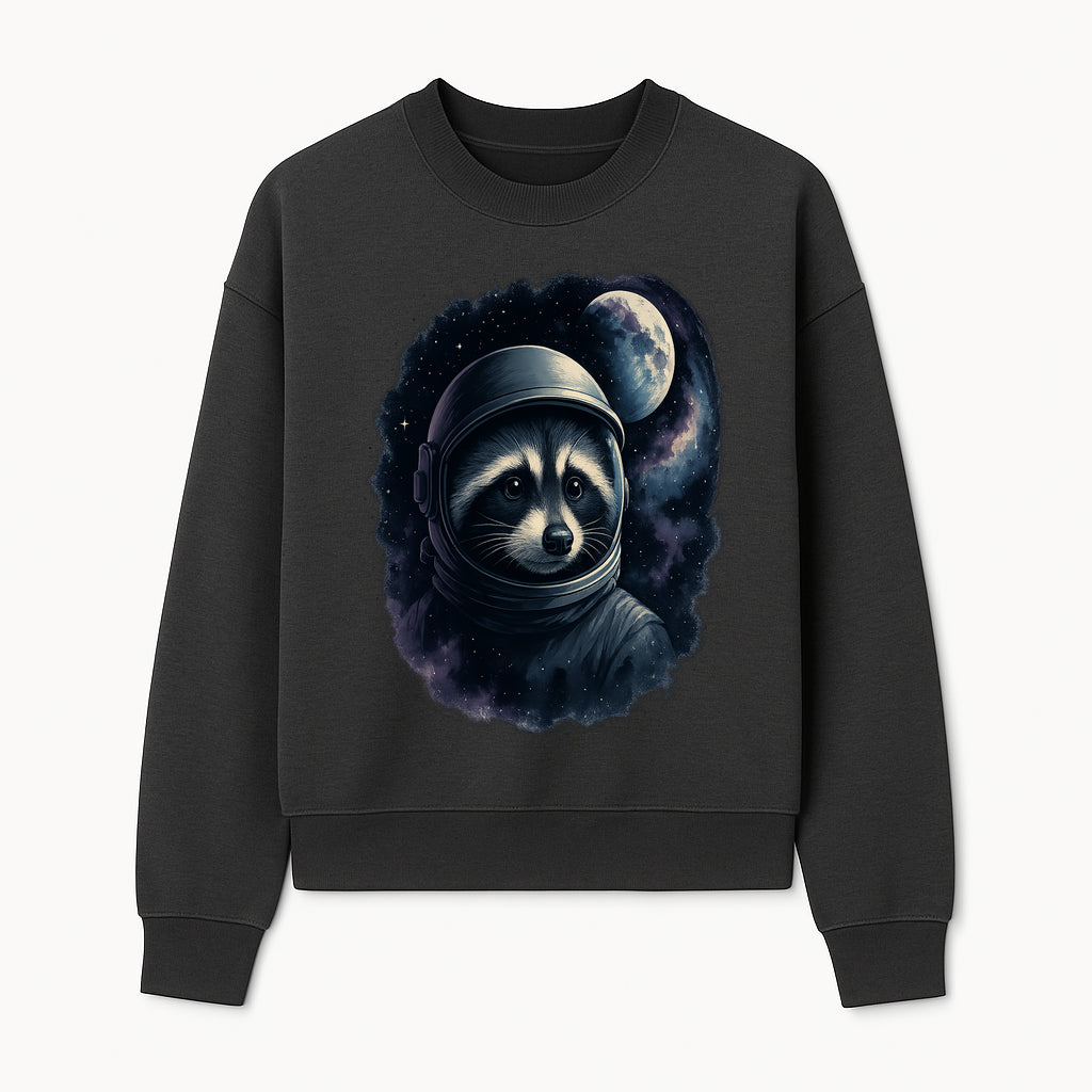 Astronaut Raccoon Illustration | Cosmic Space Art | Cute Space Animal Decor | Galaxy Wall Art | Unique Gift for Animal Lovers - Sweatshirt 1758273131391.jpg