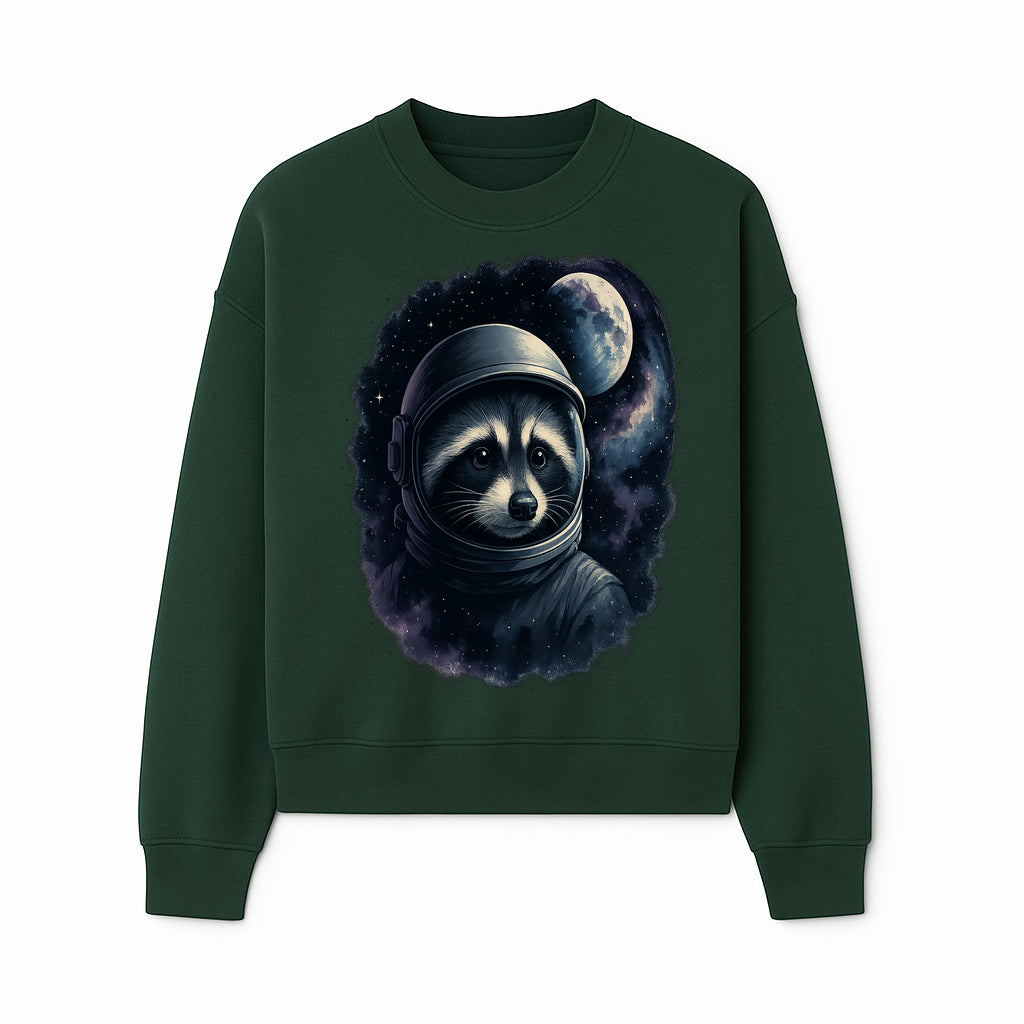 Astronaut Raccoon Illustration | Cosmic Space Art | Cute Space Animal Decor | Galaxy Wall Art | Unique Gift for Animal Lovers - Sweatshirt 1758273131546.jpg