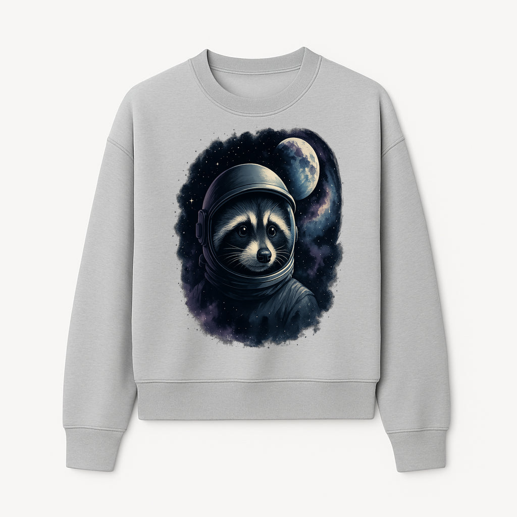 Astronaut Raccoon Illustration | Cosmic Space Art | Cute Space Animal Decor | Galaxy Wall Art | Unique Gift for Animal Lovers - Sweatshirt 1758273131706.jpg