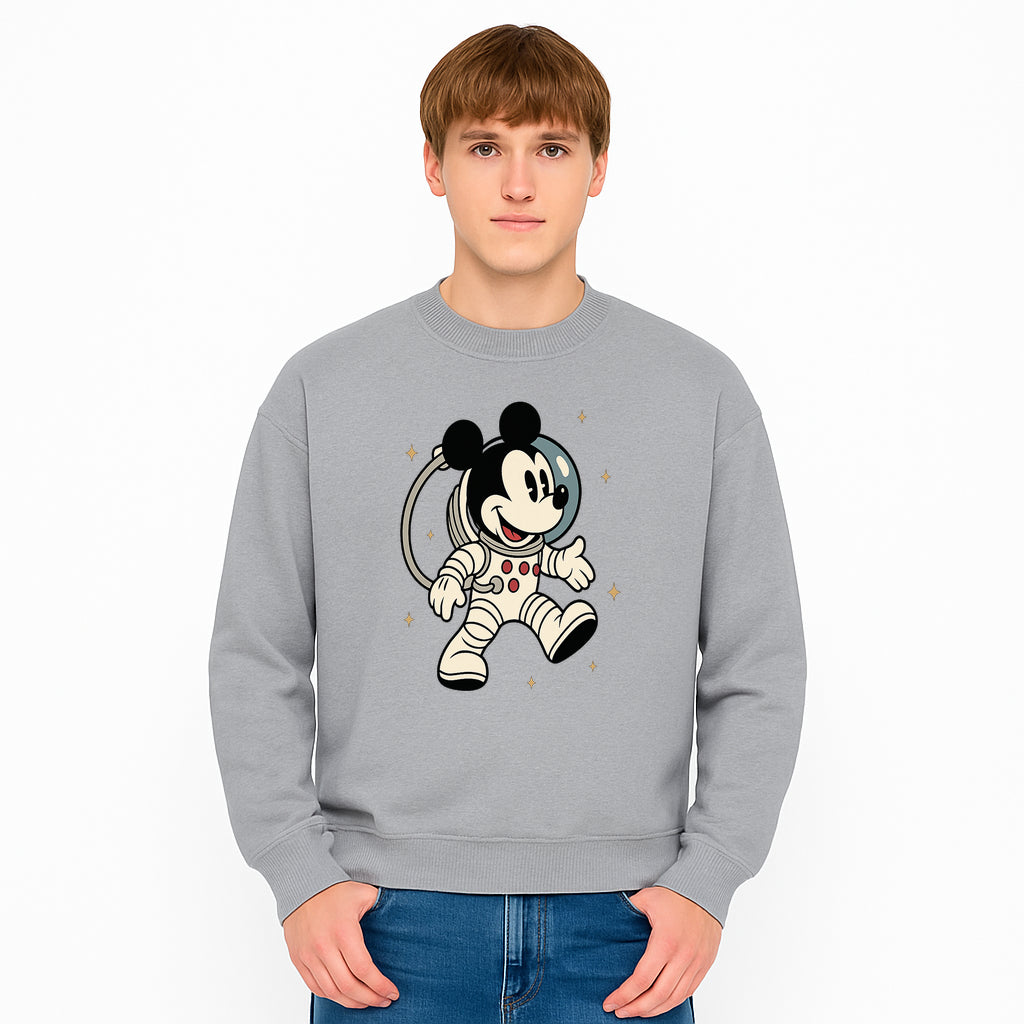 Astronaut Mickey Mouse T-Shirt, Cosmic Disney Apparel, Cute Space Adventure Design, Kid's & Adult Sizes Available - Sweatshirt 1758273132026.jpg