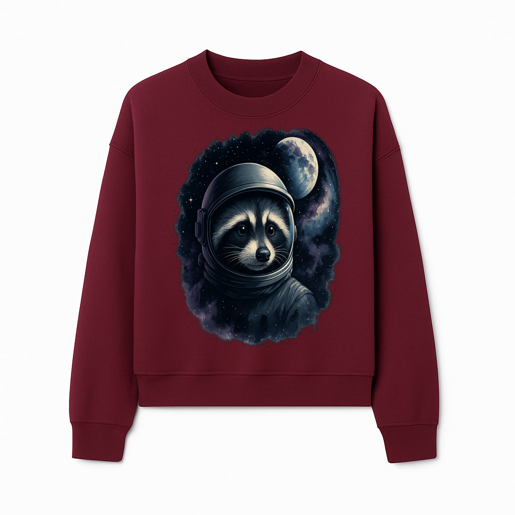 Astronaut Raccoon Illustration | Cosmic Space Art | Cute Space Animal Decor | Galaxy Wall Art | Unique Gift for Animal Lovers - Sweatshirt 1758273132186.jpg