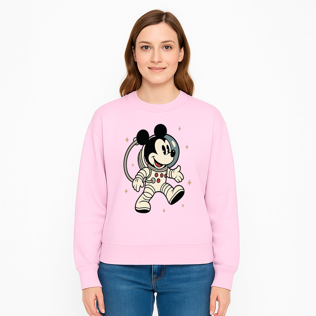 Astronaut Mickey Mouse T-Shirt, Cosmic Disney Apparel, Cute Space Adventure Design, Kid's & Adult Sizes Available - Sweatshirt 1758273132187.jpg