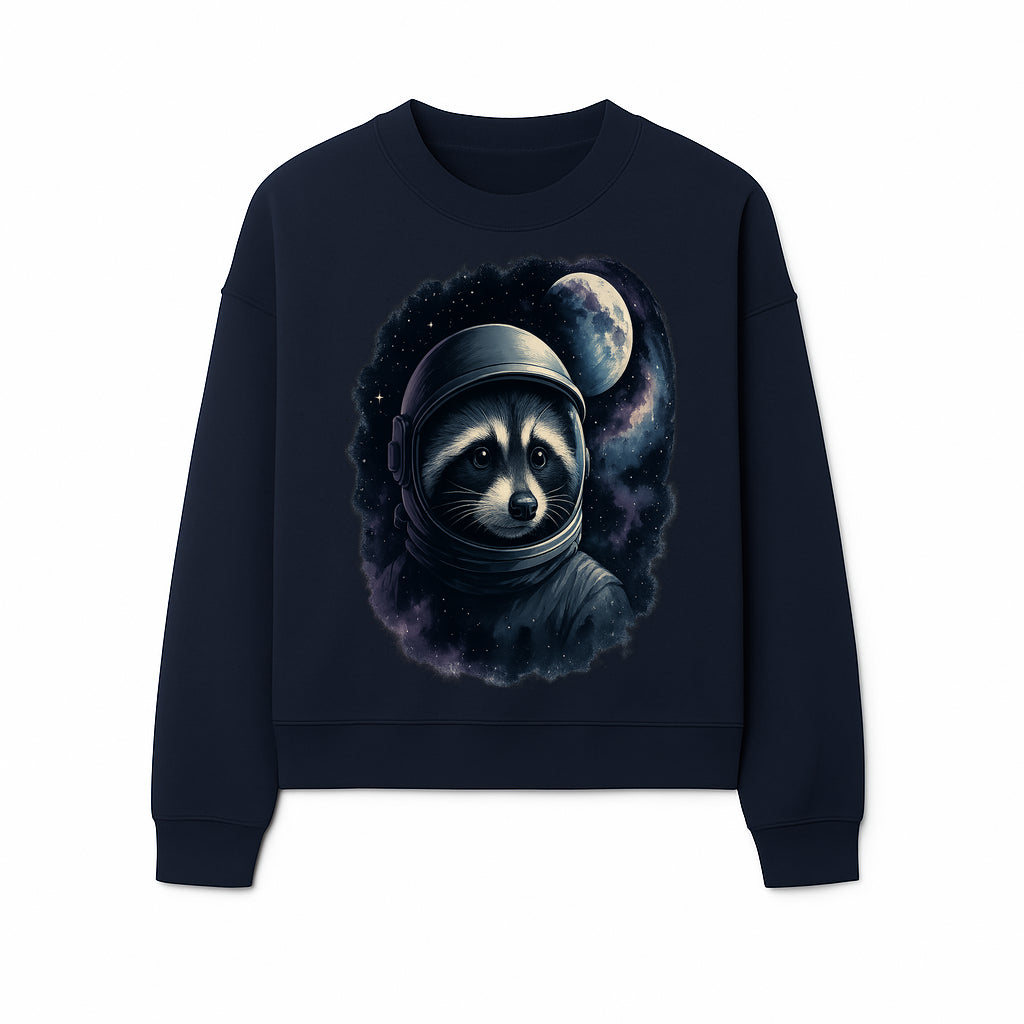 Astronaut Raccoon Illustration | Cosmic Space Art | Cute Space Animal Decor | Galaxy Wall Art | Unique Gift for Animal Lovers - Sweatshirt 1758273132342.jpg