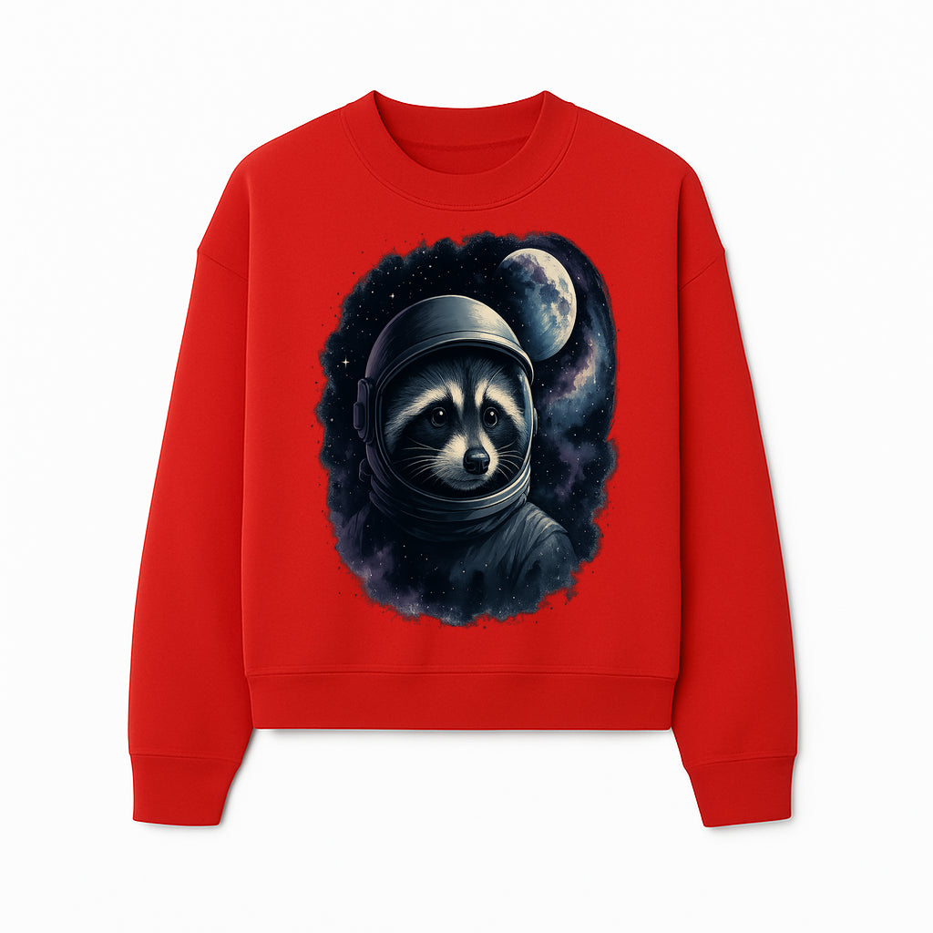 Astronaut Raccoon Illustration | Cosmic Space Art | Cute Space Animal Decor | Galaxy Wall Art | Unique Gift for Animal Lovers - Sweatshirt 1758273132489.jpg